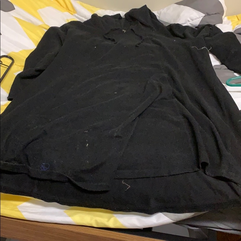 Black lounging dress from Lane Bryant